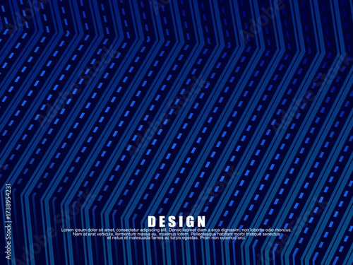 Premium background design with diagonal dark blue stripes pattern. Vector horizontal template for digital lux business banner, contemporary formal invitation, luxury voucher, prestigious gift certific