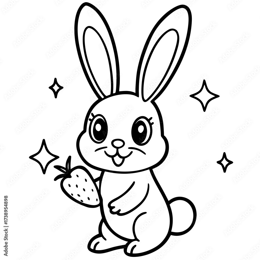 Fototapeta premium easter bunny with egg
