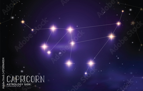 capricon star galaxy sky astrology background