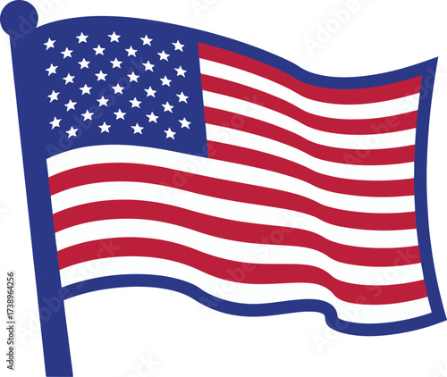 Four Seated Eagles Red Blue Split Silhouette Vector Illustration Political Concept