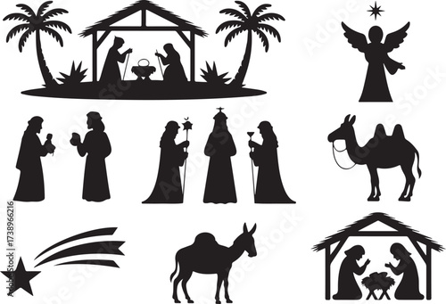 Nativity scene silhouettes offer festive holiday charm