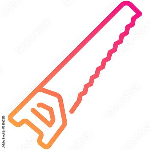 saw gradient line icon