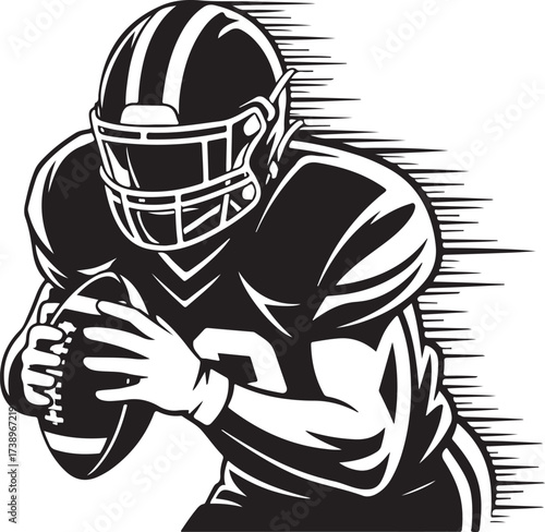 Dynamic football player ready for action powerful motion graphic