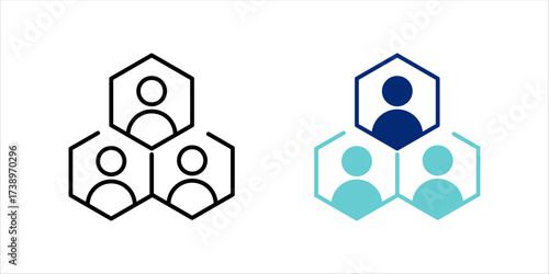 Influencer icon vector. Social media, follower, content, promotion, marketing, influence, hype. icon set. vector illustration, pictogram isolated on white background. color editable