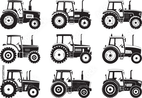 Diverse tractor collection for agricultural projects
