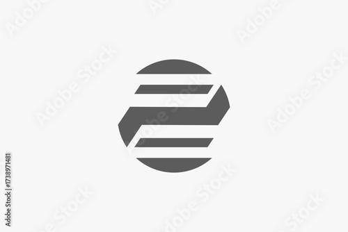 connection in circle abstract logo
