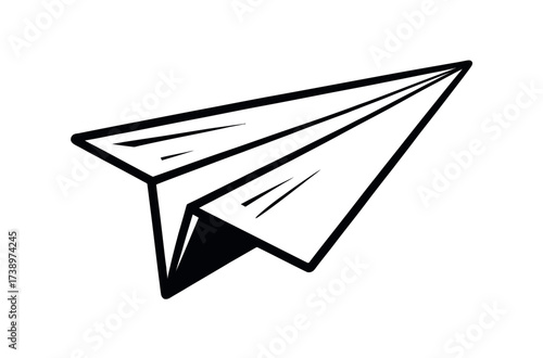 Flying Paper Plane Illustration