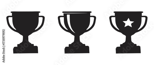 Trophy icon. Trophy cup, winner cup, victory cup vector icon. Reward symbol sign for web and mobile. 
