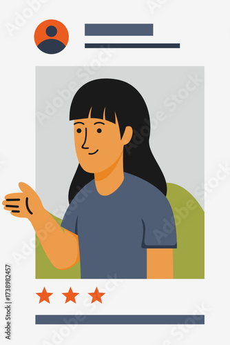 girl with a social media