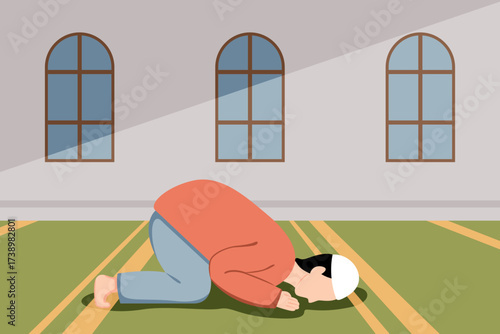 man prostrating