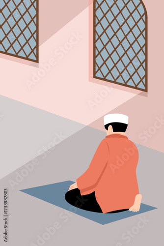 men performing worship in the mosque