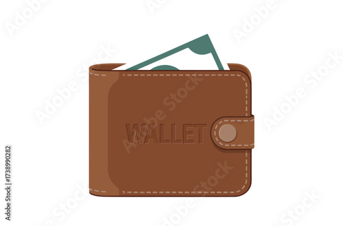 Finance Wallet Icon Illustration