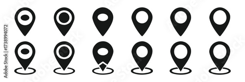 Maps pin. Location map icon. 
