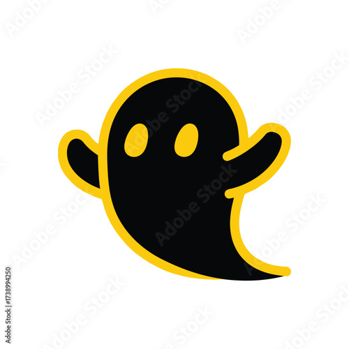 Spooky Ghost Icon Halloween Illustration