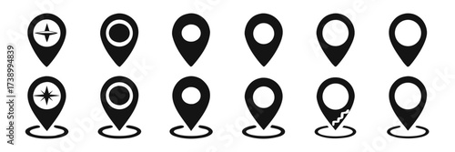 Maps pin. Location map icon. 
