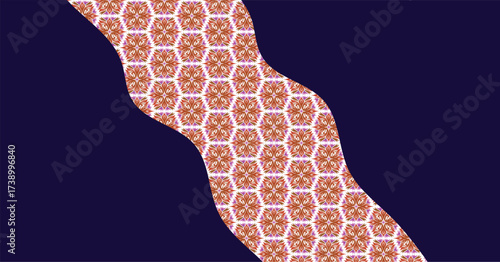 Honeycomb Abstract Composition in Wave Shape