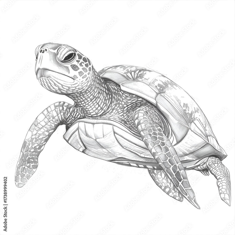Obraz premium swimming turtle