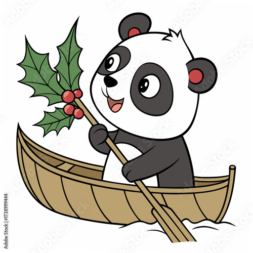 panda with a branch bota