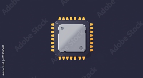 Advanced computer processor chip symbolizing innovation and technology power