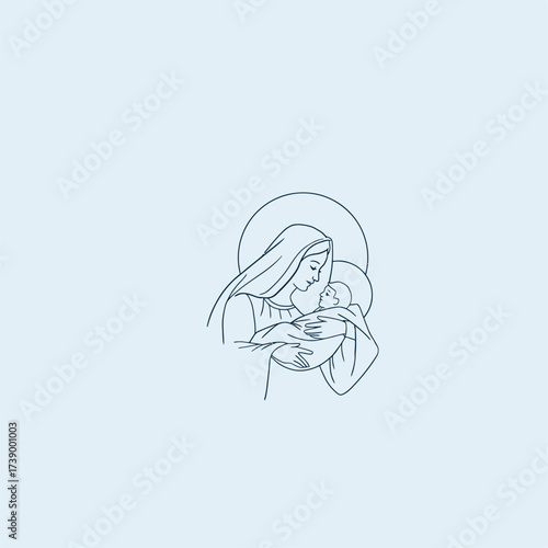 THESE HIGH QUALITY MOTHER MARIA VECTOR FOR USING VARIOUS TYPES OF DESIGN WORKS LIKE T-SHIRT, LOGO, TATTOO AND HOME WALL DESIGN