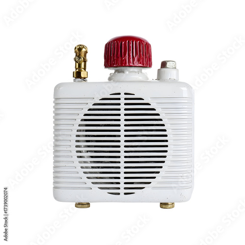 Vintage air compressor illustration on transparent background
