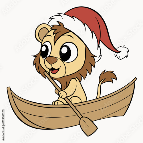 christmas dog with santa hat bota