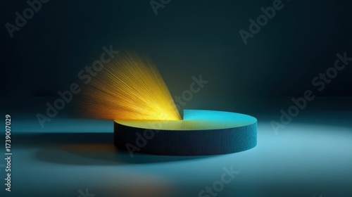 Digital supremacy concept. Abstract colorful design with dynamic elements and light effects.