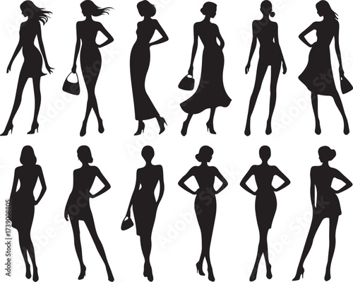 Stylish women silhouettes for fashion and design inspiration