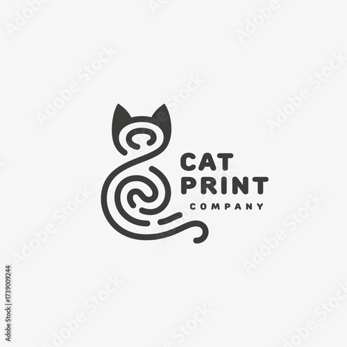 Cat fingerprint logo