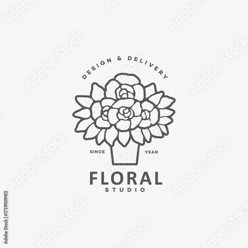 Bouquet of roses logo