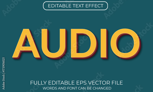 Audio editable text effect