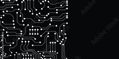 Circuit technology background with hi-tech digital data connection system and computer electronic design