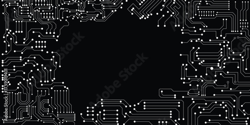 Abstract Technology Background , circuit board pattern stock illustration