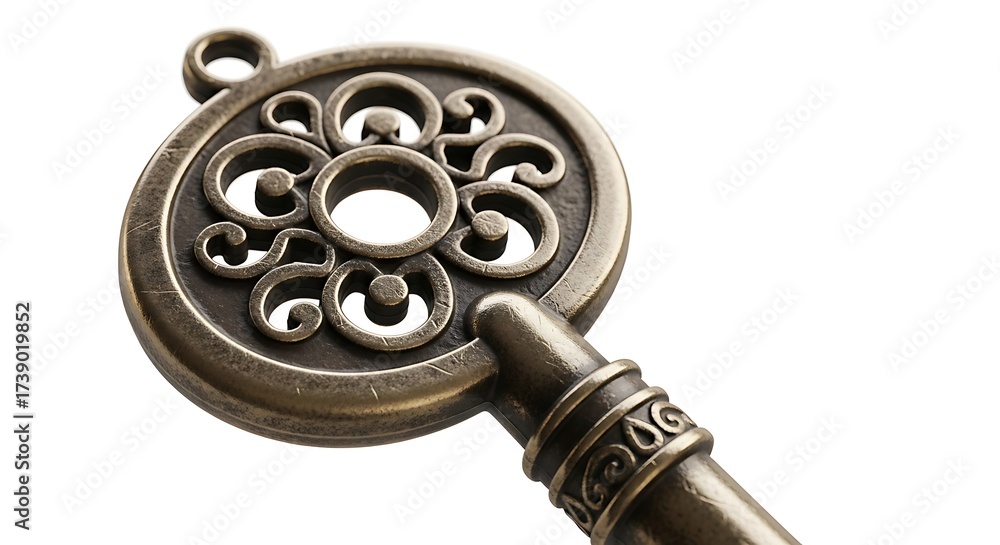 Obraz premium Ornate Antique Key - A Symbol of Mystery and Access.