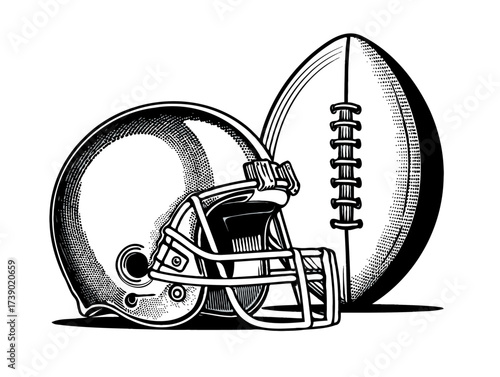 vector illustration a football helmet