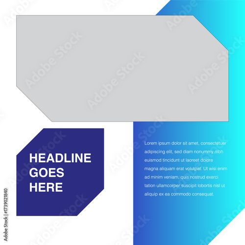 tech sharp cut diamond shape social media design template editable eps