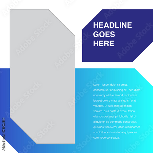tech sharp cut diamond shape social media design template editable eps