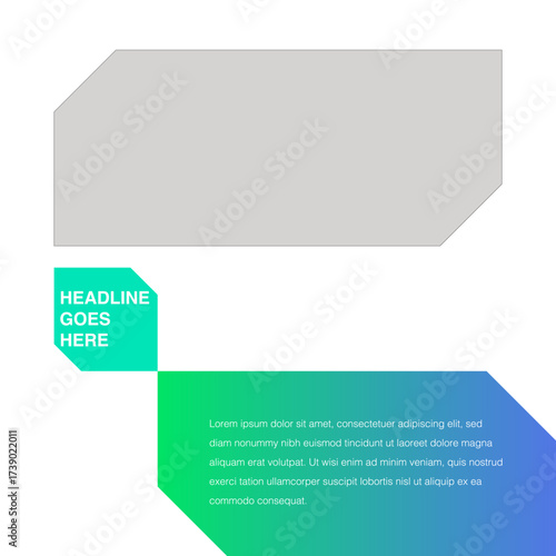 tech sharp cut diamond shape social media design template editable eps