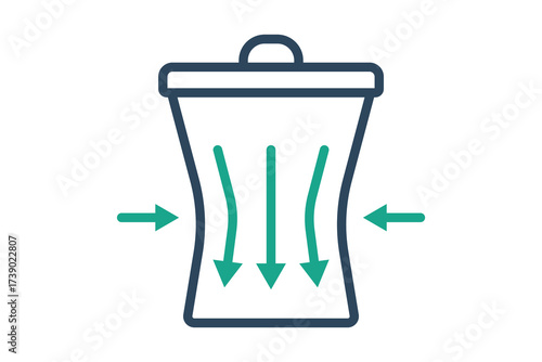 Reduce icon. line icon style. icon related to zero waste. waste elements vector illustration