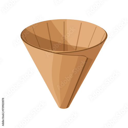 Brewing delicious coffee at home with a classic paper filter cone for a rich aromatic cup and a perfect morning ritual