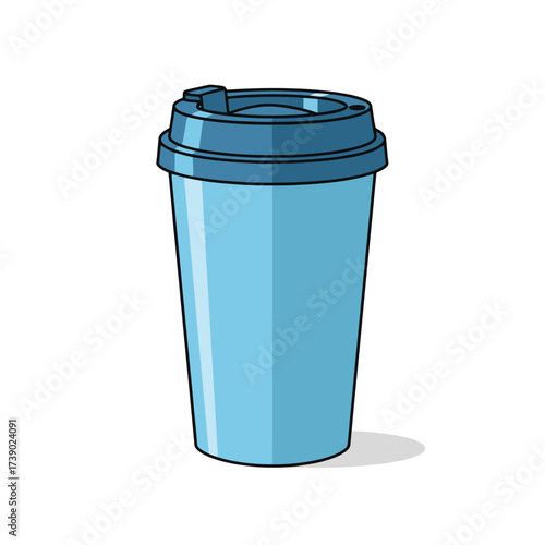 Grab your morning coffee in this stylish blue travel mug, perfect for a daily commute or a quick caffeine fix on the go, keeping you energized