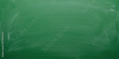 Green chalkboard background with traces of chalk perfect for education or presentation use