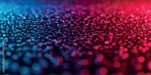 Abstract bokeh background blurred lights with blue and red gradient modern design