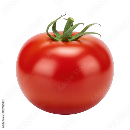 Wallpaper Mural A vibrant red tomato, isolated on transparent background, showcases its smooth skin and fresh green stem, a testament to natures simple yet exquisite beauty Torontodigital.ca