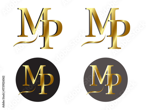 The MP letter logo gives a luxurious gold color.