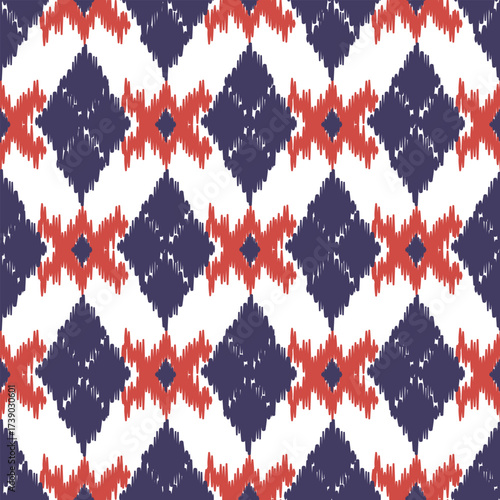 Geometric seamless pattern with abstract capsule shapes arranged in a modern symmetrical design.