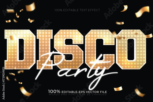 party gold text effect	
