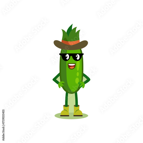 cartoon asparagus pea vegetable mascot character i