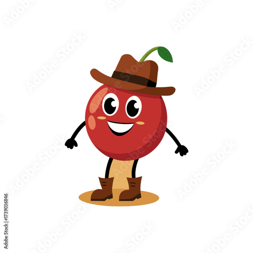 cartoon conkerberry fruit mascot character in funn