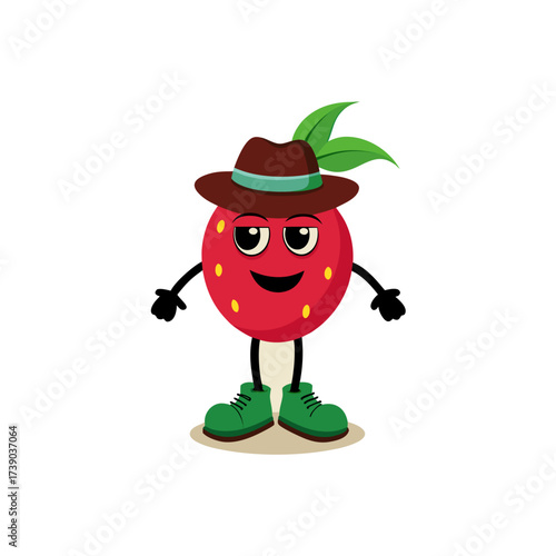 cartoon darwin s barberries fruit mascot character
